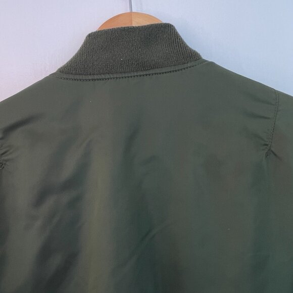 Alpha Industries MA-1 Flight Bomber Jacket - Sage Green/Orange Reversible-Unisex - Picture 2 of 13